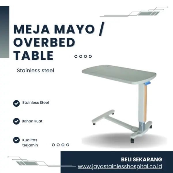 MAYO STAND/OVER BED TABLE SS